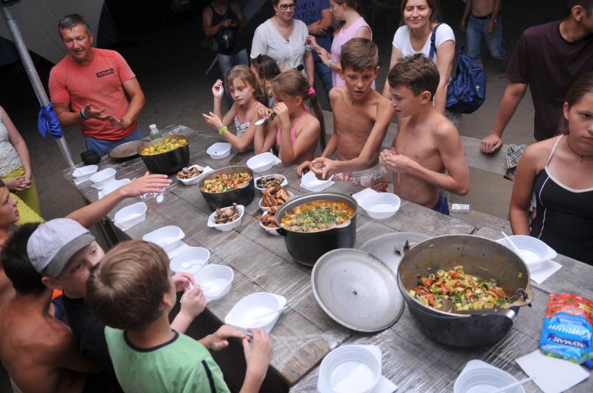 Photo 6 for August 10, 2018. The living energy of the Territory of Dignity. Children from three orphanages. Children with disabilities.