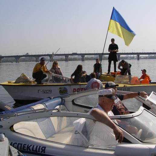 Photo 1 for September 21, 2017. Action dedicated to the problematic state of the Dnipro River.