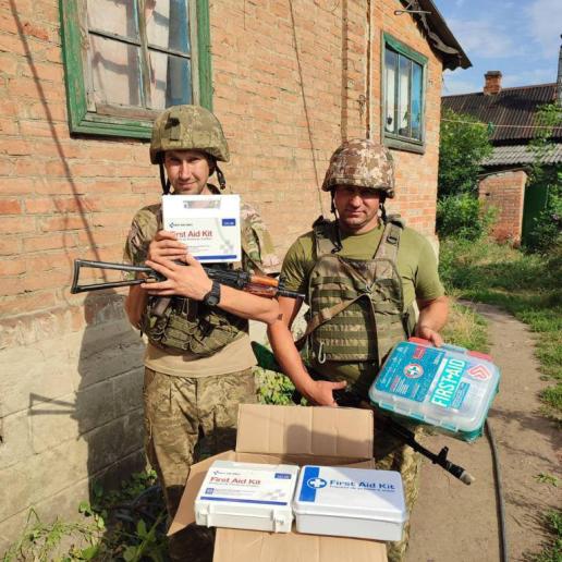 Photo 1 for Today, the indomitable heroes of the Bakhmut fortress received first-aid kits and dressing materials